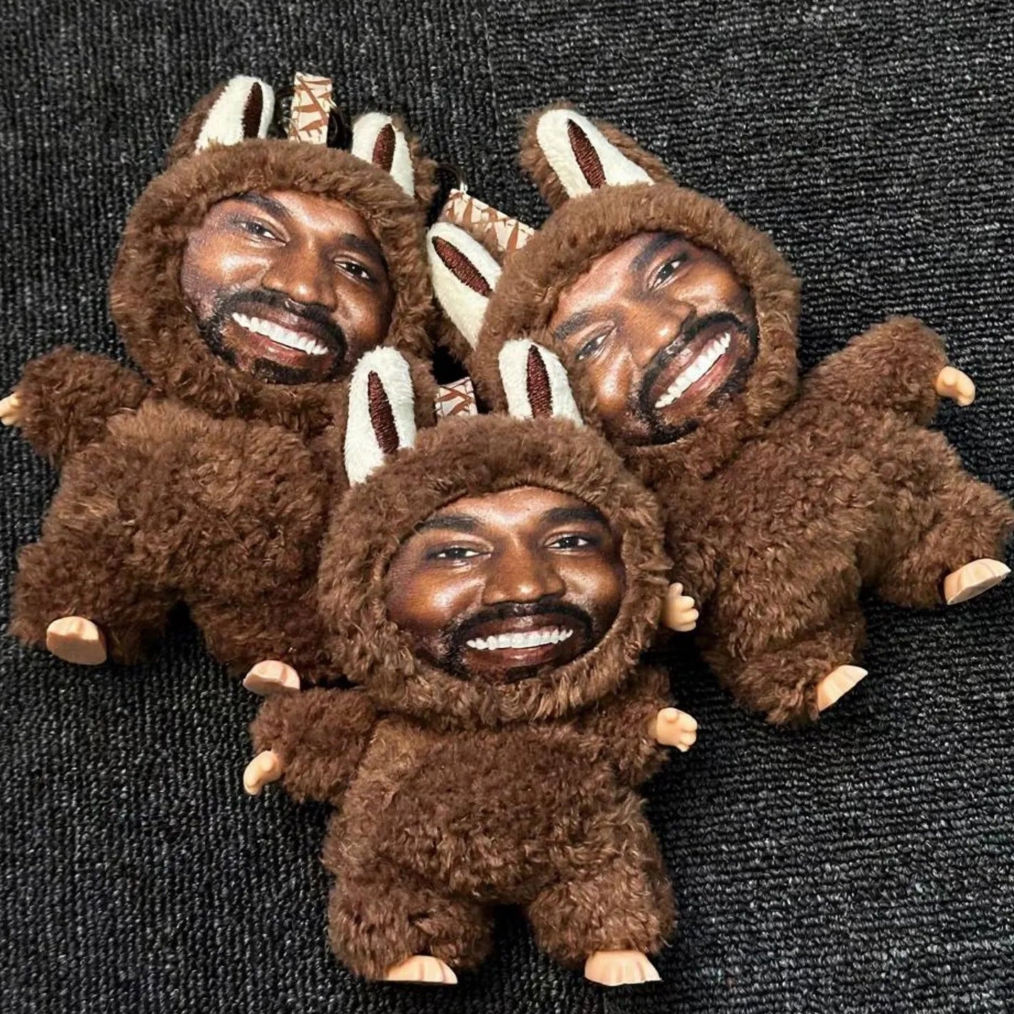 Kanye West plush keychain - novelty celebrity gag gift