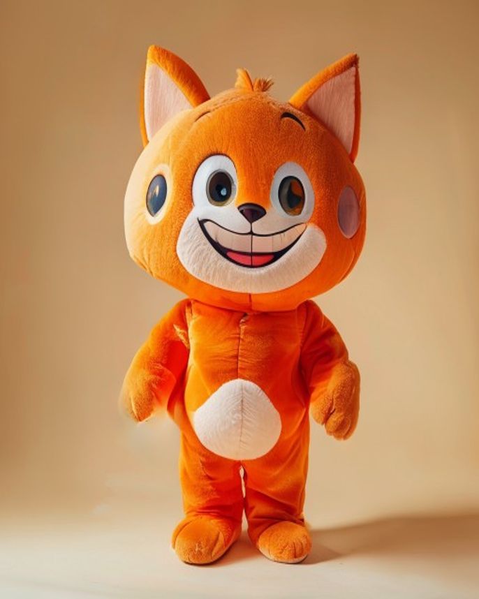 Miko the Cat mascot costume — full body studio view